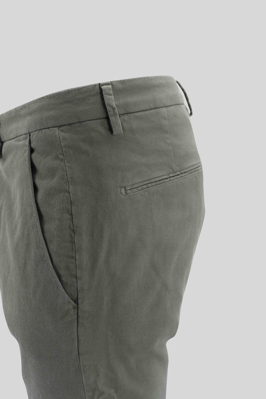 Pantalone in Cotone Tramato / Verde - Ideal Moda