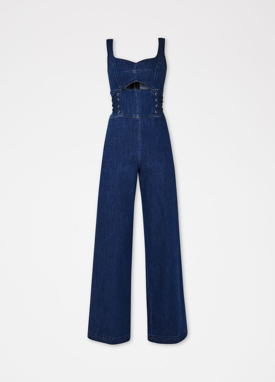 Salopette Donna Taglie Forti Jamron - Denim Stretch, Lunga, Overall Jumpsuit, Taglie XS-6XL - Foto 10