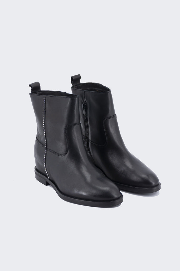 Stivaletto con Rialzo / Nero - Ideal Moda