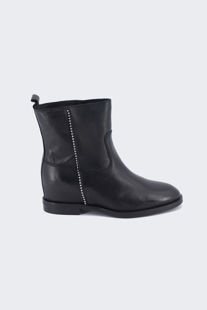 Stivaletto con Rialzo / Nero - Ideal Moda