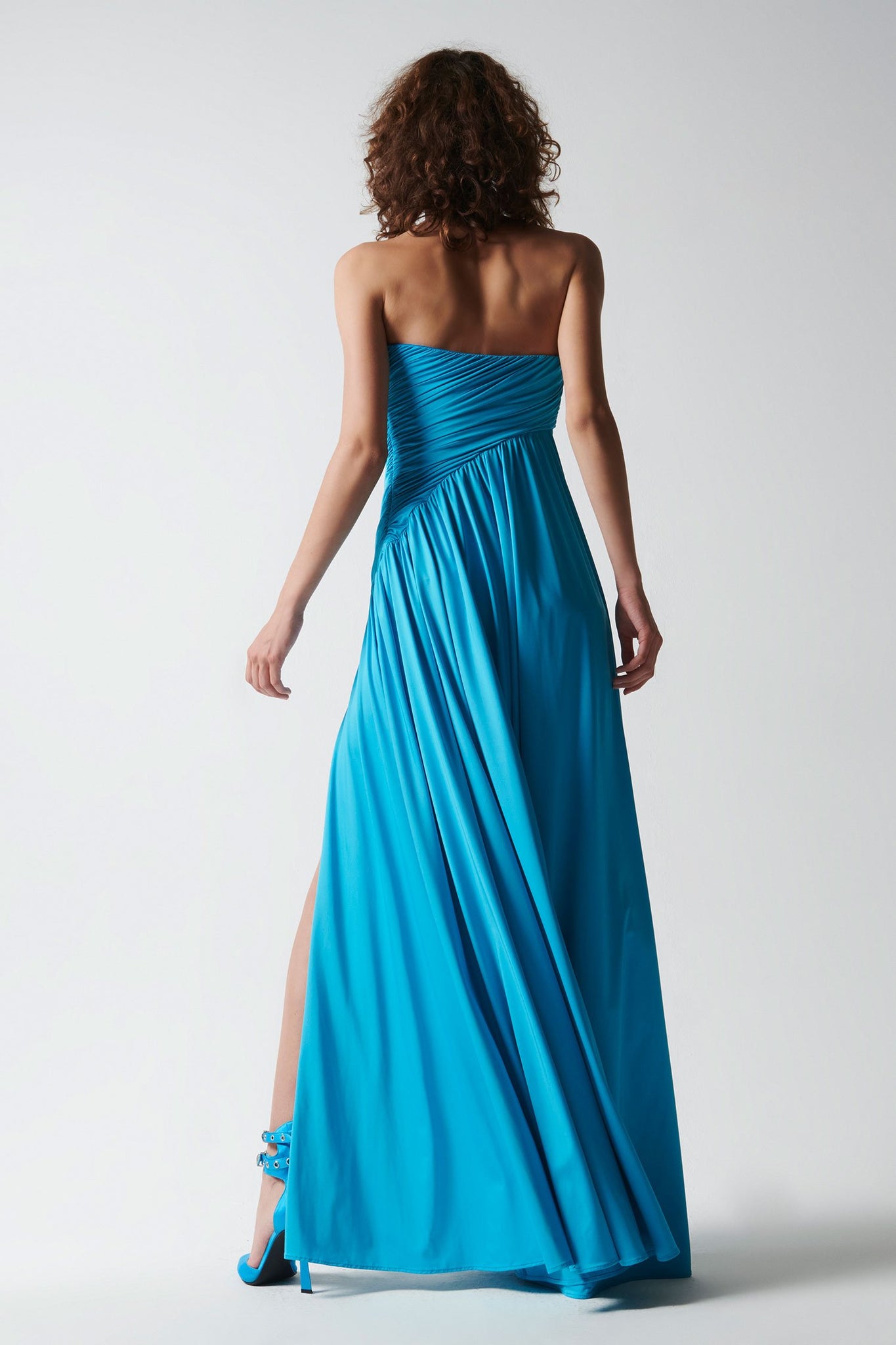 Abito Lungo con Corpetto Aniye By / Azzurro - Ideal Moda