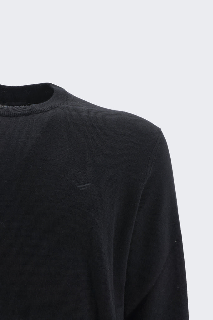 Maglia Basic in Lana / Nero - Ideal Moda