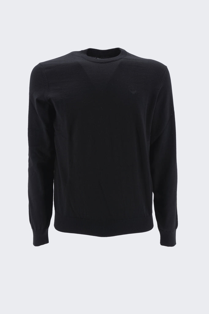 Maglia Basic in Lana / Nero - Ideal Moda