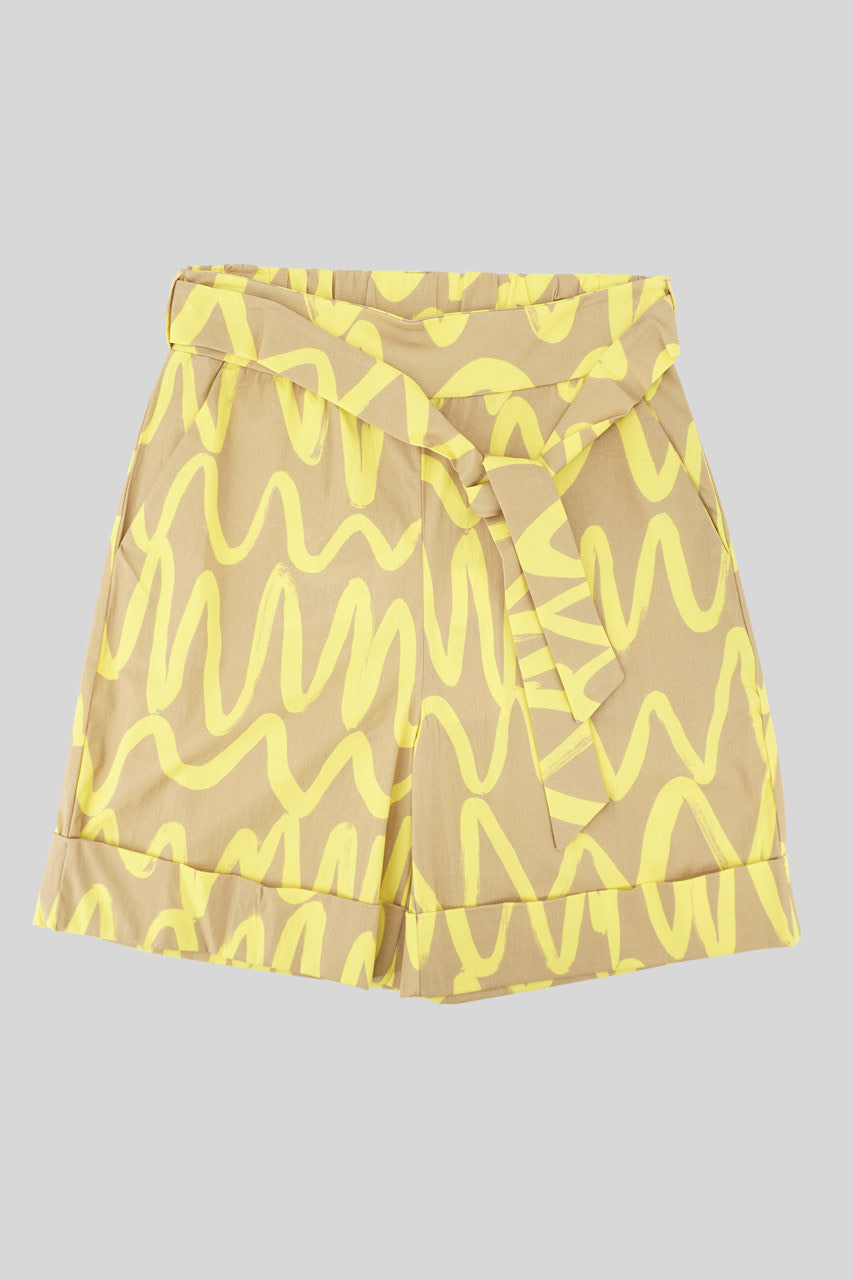 Pantaloncino a fantasia / Giallo - Ideal Moda