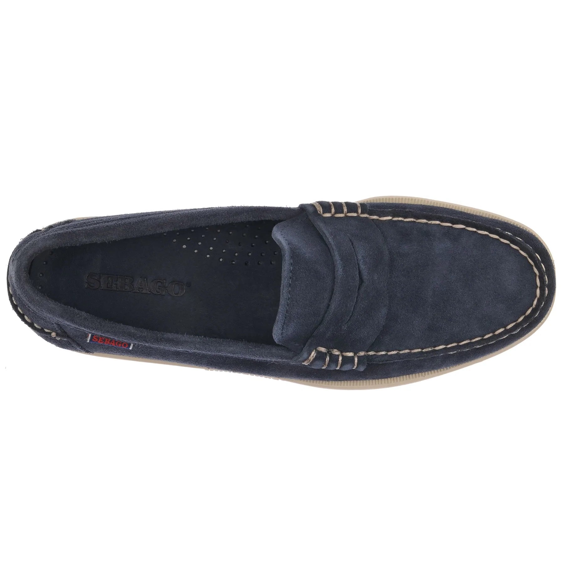 Mocassino Dan Boat in Camoscio Sebago / Blu - Ideal Moda