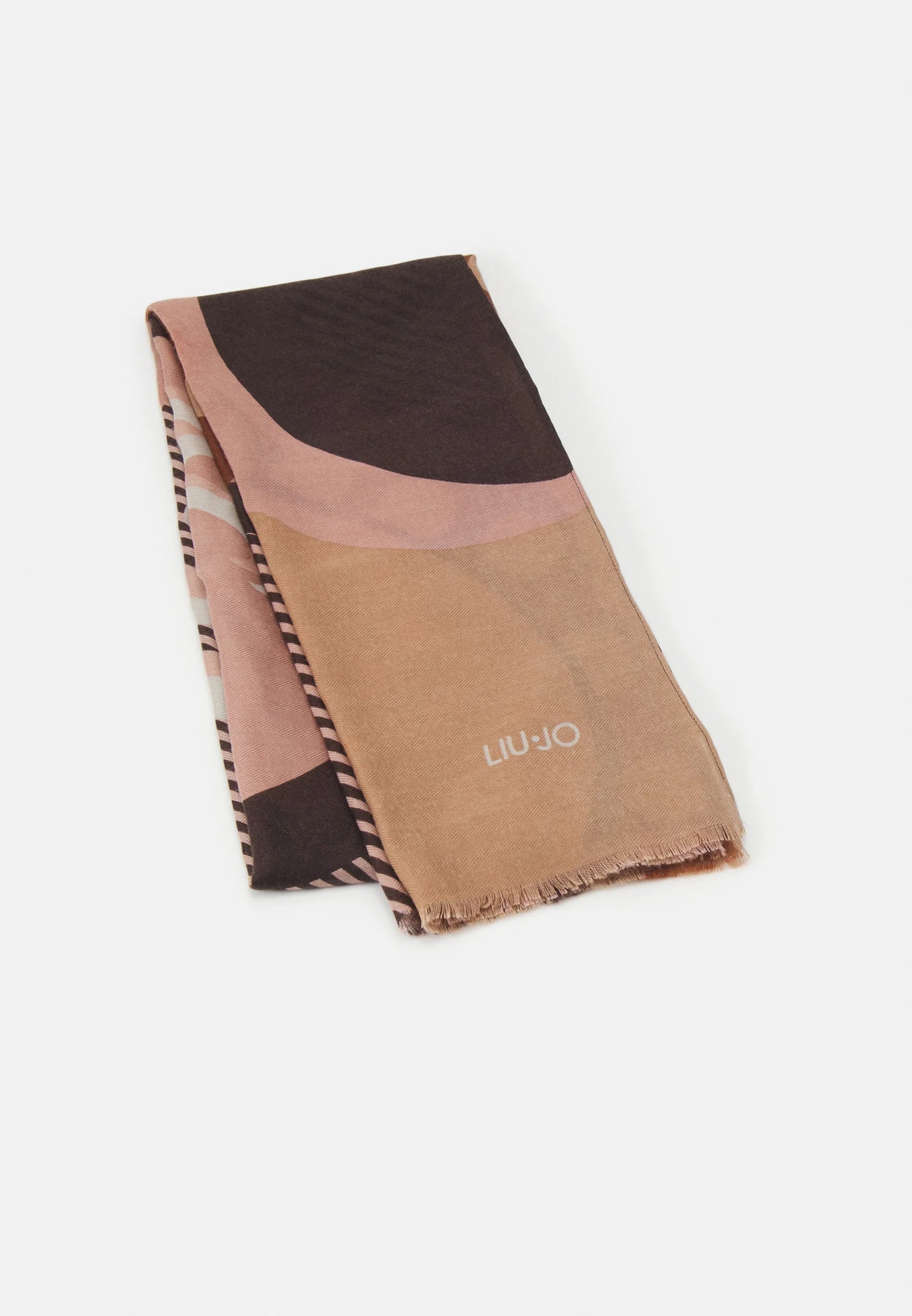 Stola a Pois con Logo Liu Jo / Beige - Ideal Moda