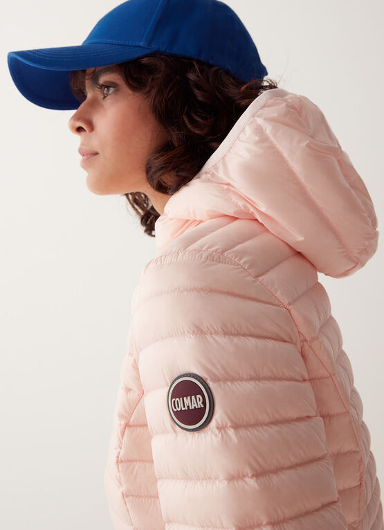 Piumino da Donna con Cappuccio Colmar / Rosa - Ideal Moda