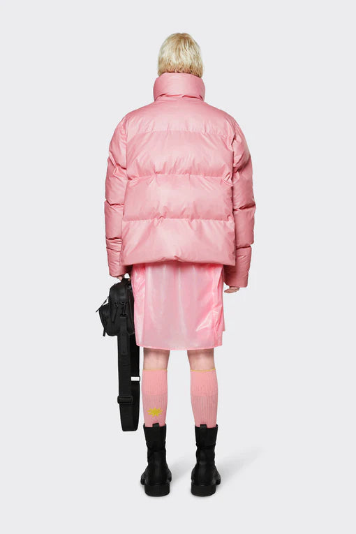 Giubbino Boxy Puffer Rains / Rosa - Ideal Moda