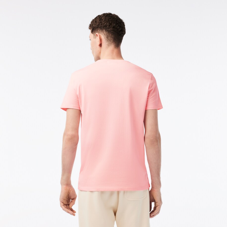 T-Shirt in Jersey di Cotone Pima Lacoste / Rosa - Ideal Moda
