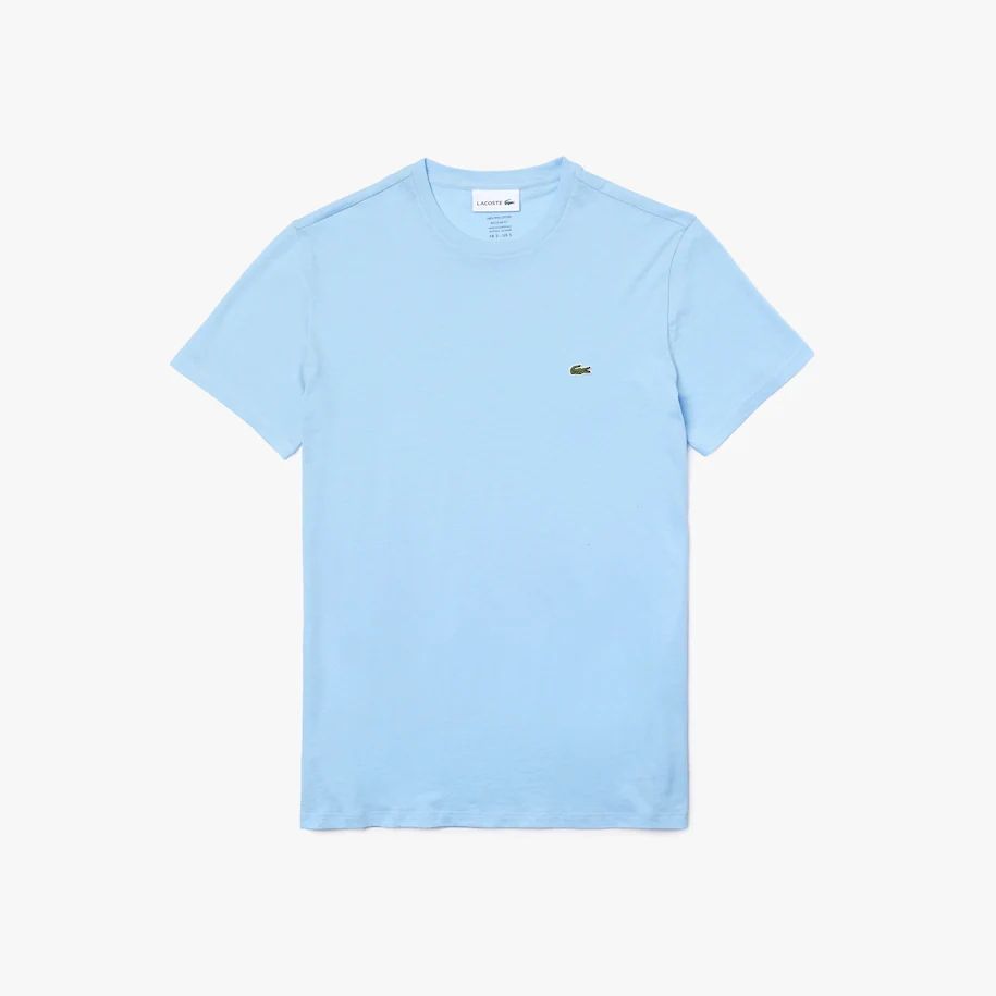 T-Shirt Lacoste in Pima Cotton / Azzurro - Ideal Moda