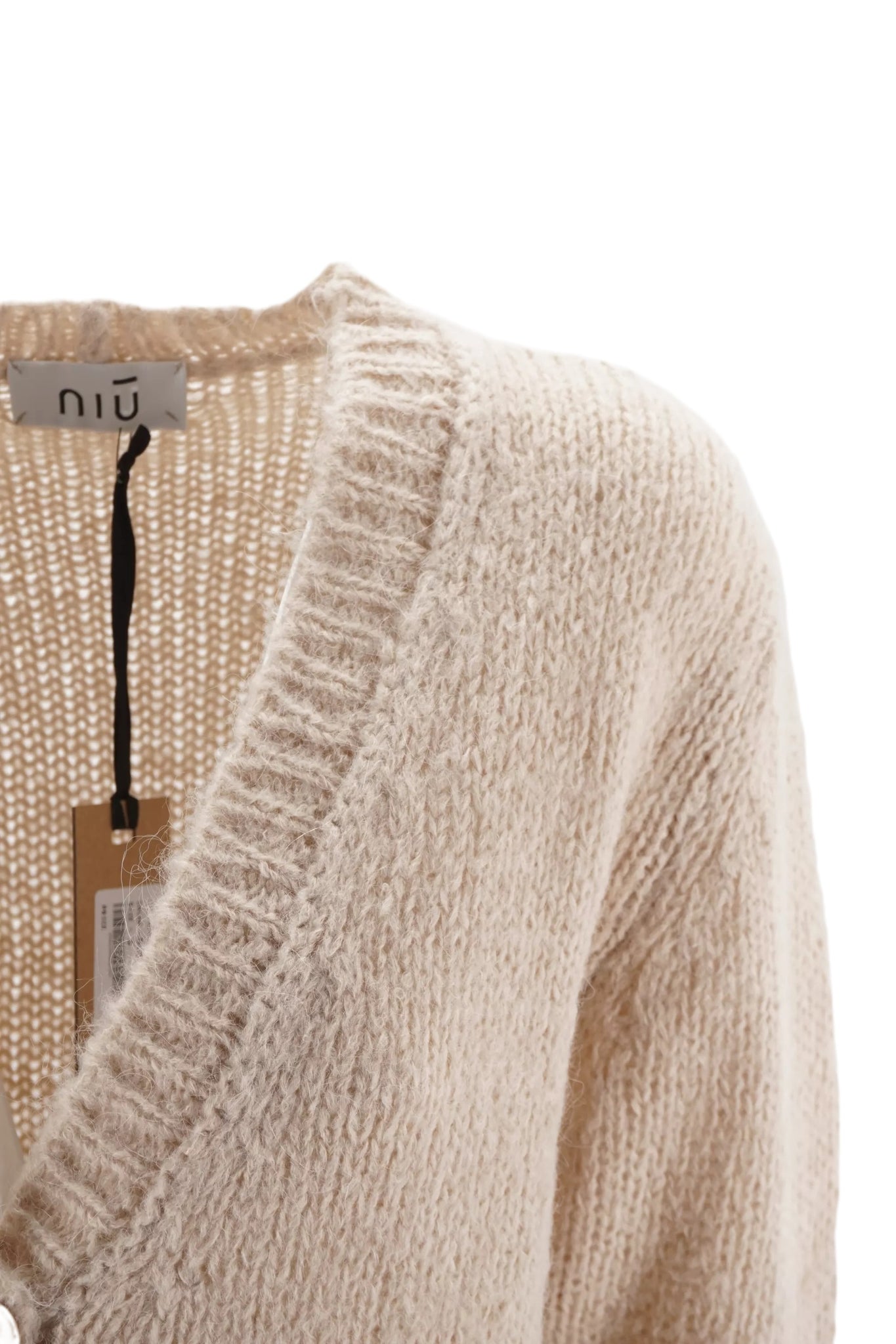 Cardigan in Alpaca Niū / Beige - Ideal Moda