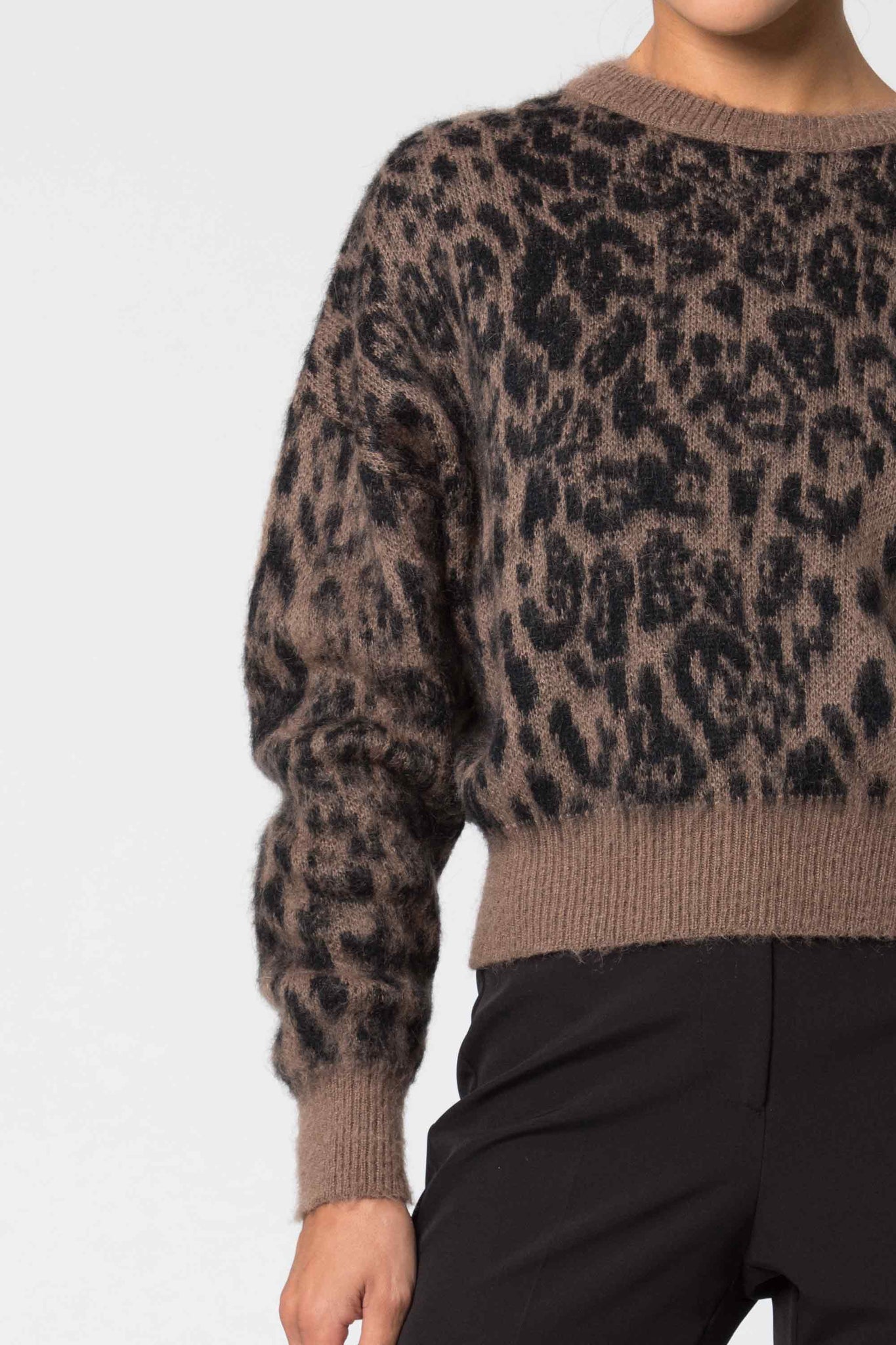 Maglia con Fantasia Animalier Kocca / Marrone - Ideal Moda