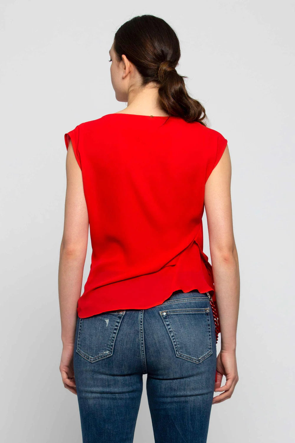 Blusa con Fiocco Kocca / Rosso - Ideal Moda