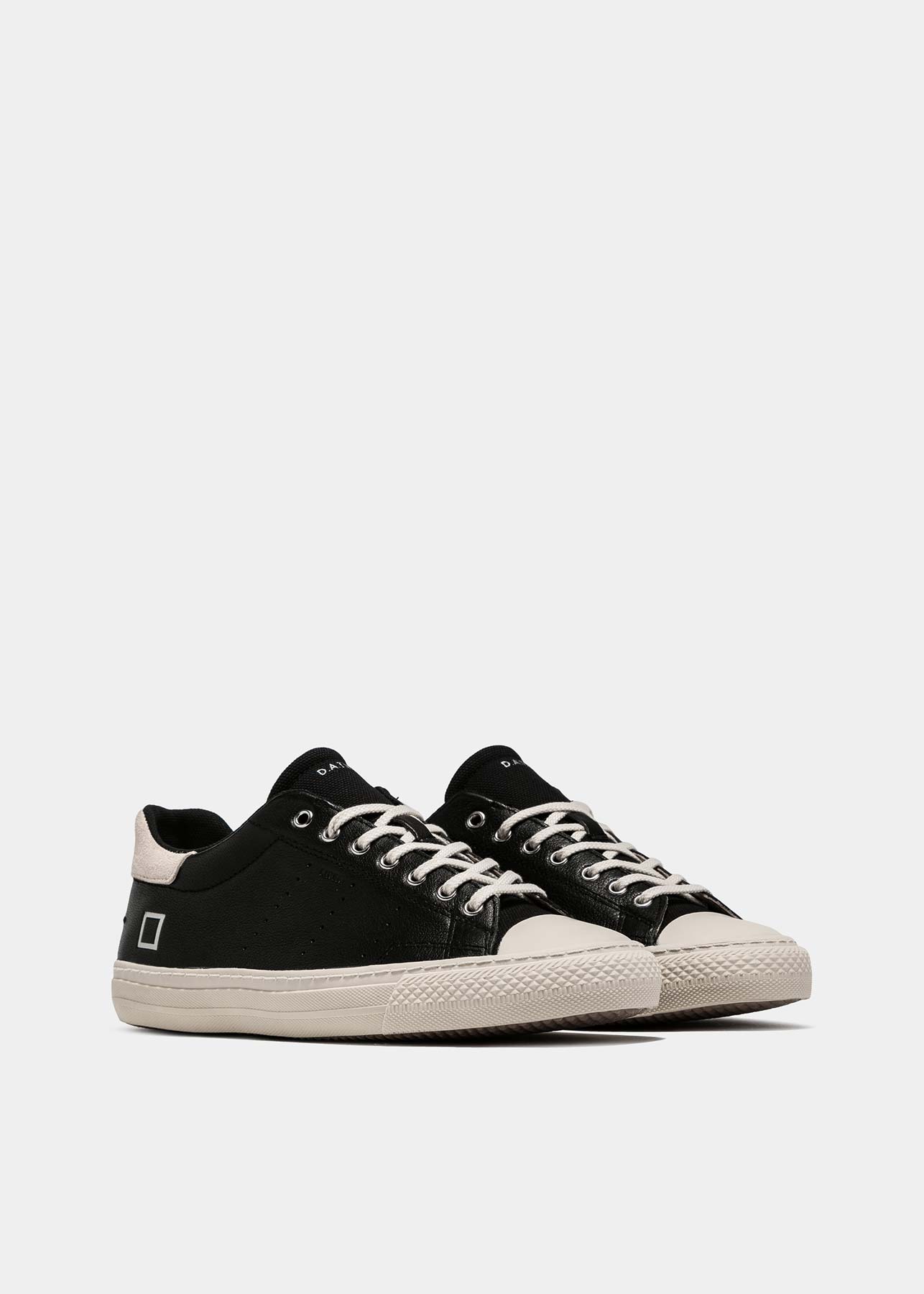 Sneaker DATE Linea Natural / Nero - Ideal Moda