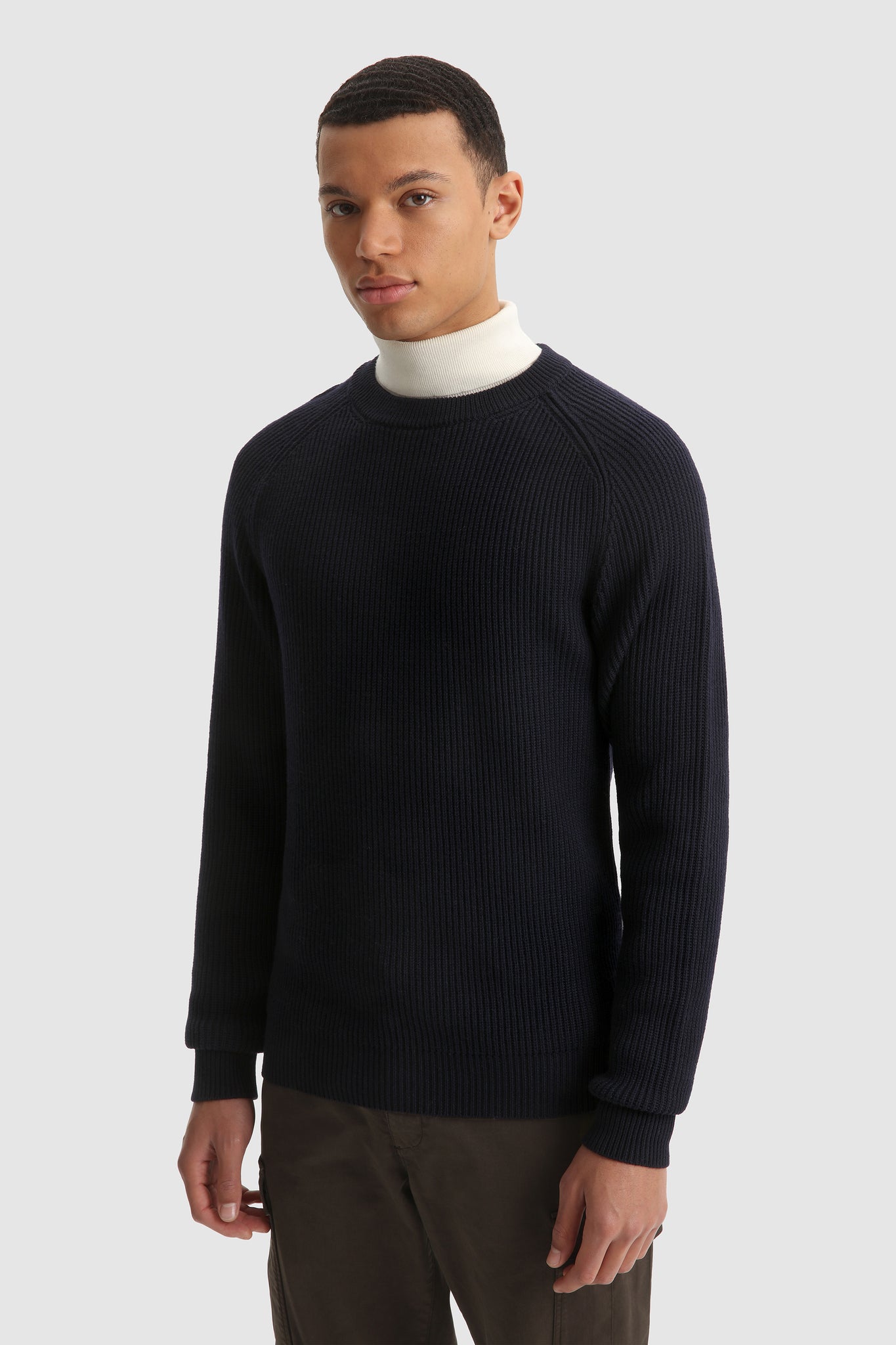 Maglione Woolrich a coste Blu
