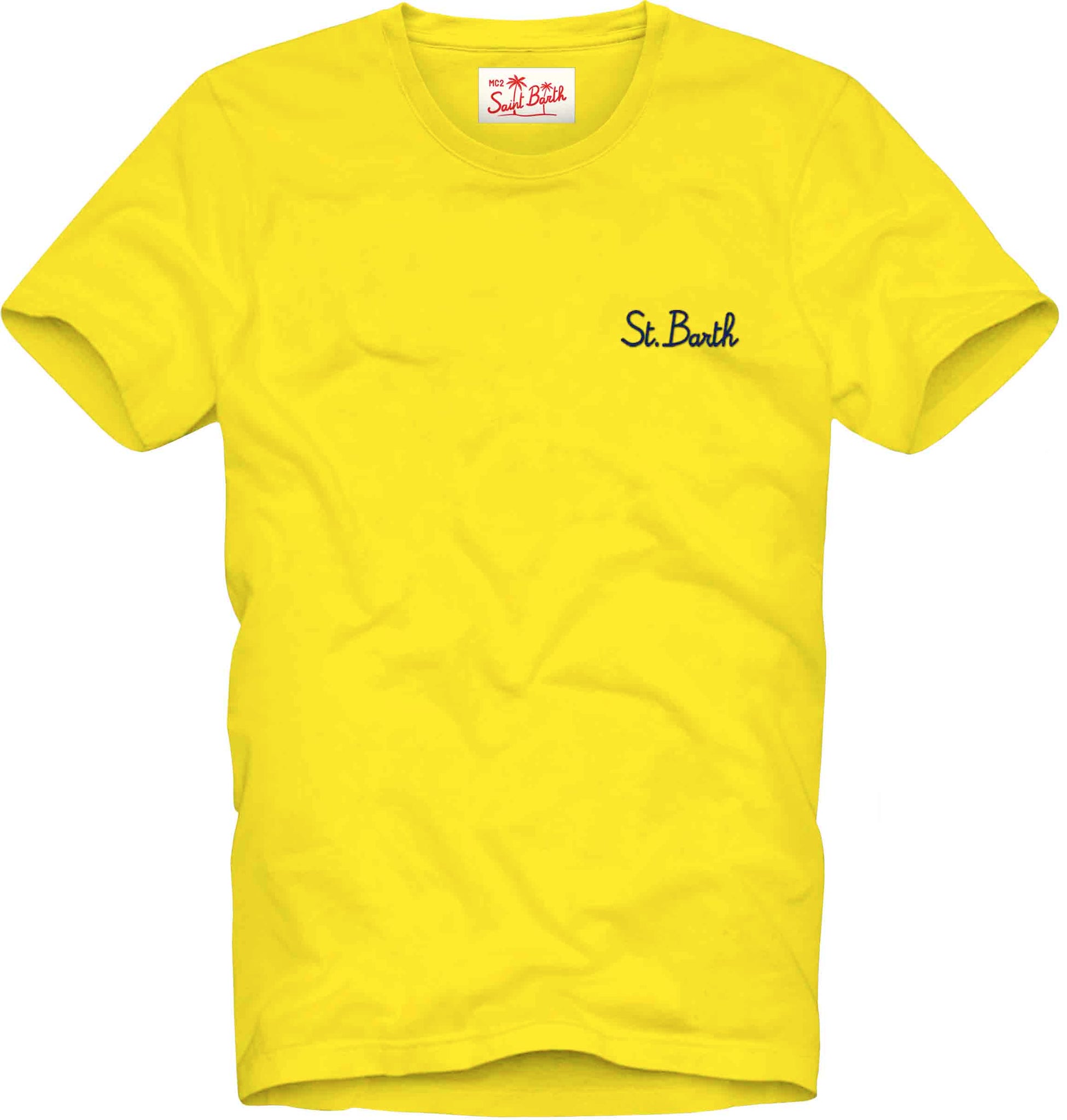 T-shirt con ricamo / Giallo - Ideal Moda