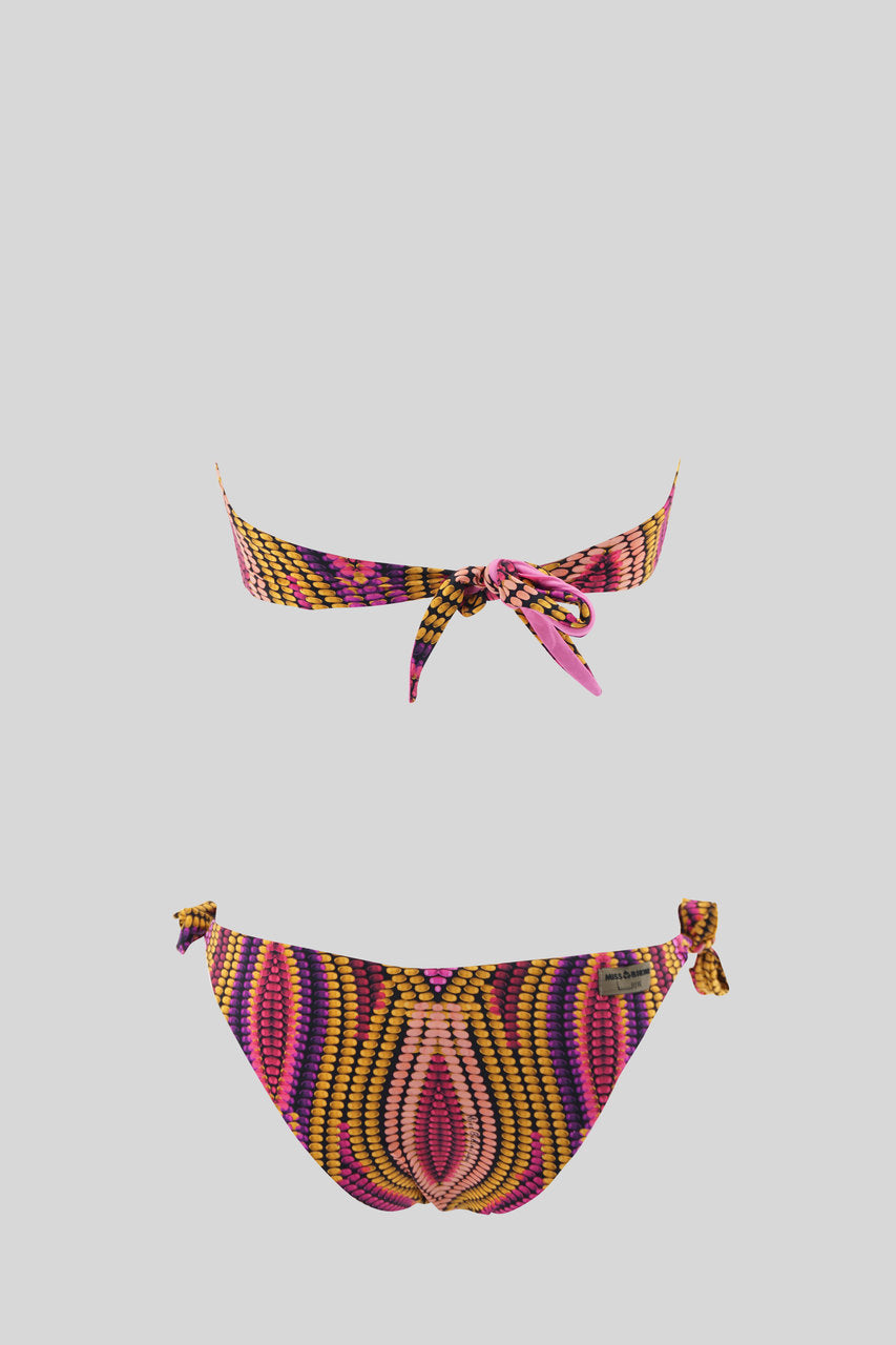 Bikini a Fascia con Accessori Metallici / Multicolor - Ideal Moda