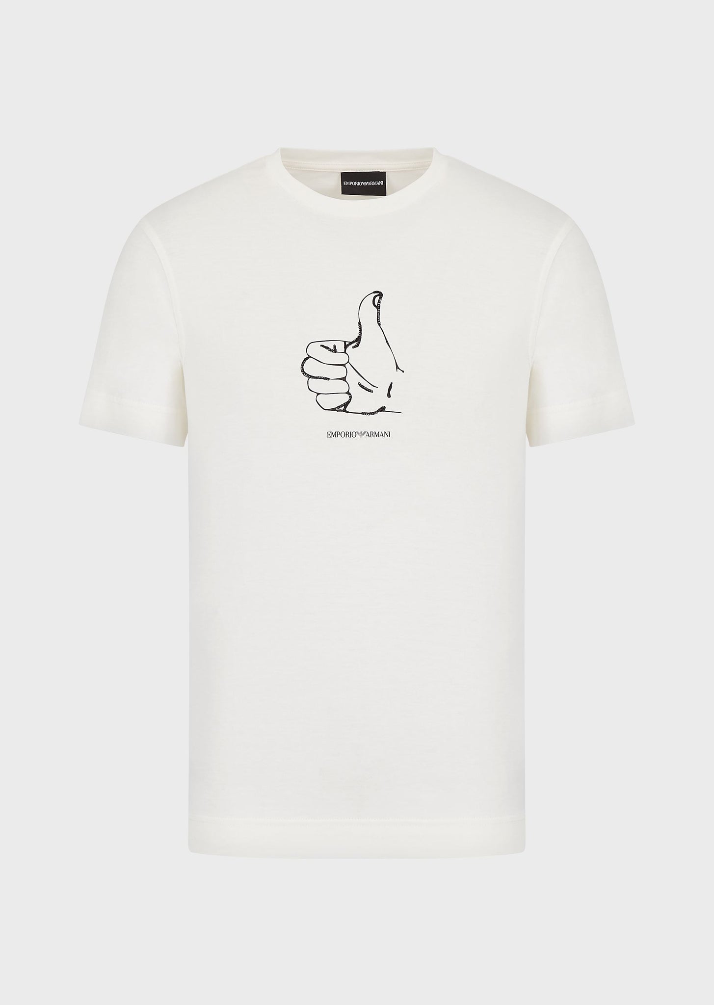 T-Shirt in Supima stampa gestures / Bianco - Ideal Moda
