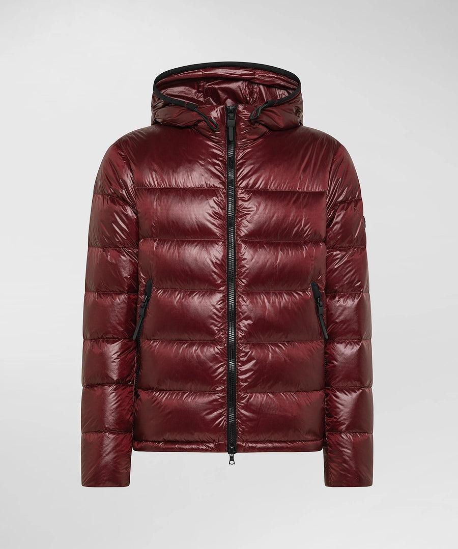 Piumino in Nylon con Cappuccio Peuterey / Bordeaux - Ideal Moda