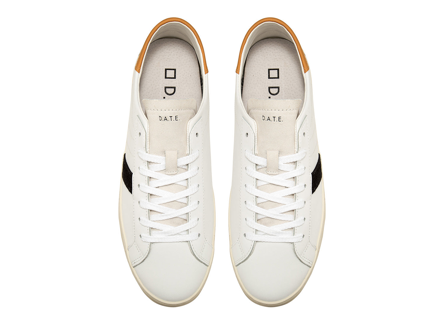 Hill Low Calf White-Orange / Bianco - Ideal Moda