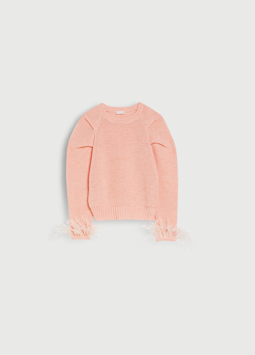 Maglia con Piume Liu Jo / Rosa - Ideal Moda