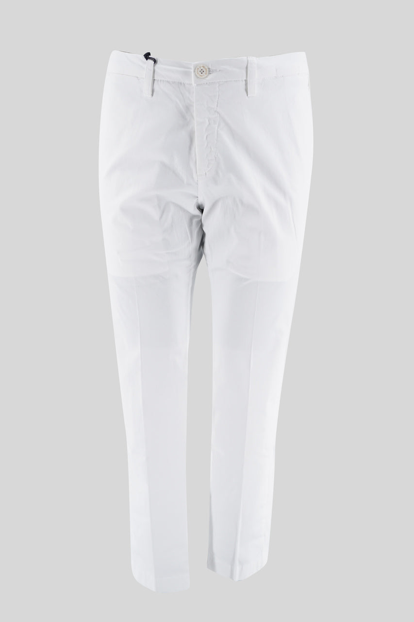 Pantalone "Capri" in cotone / Bianco - Ideal Moda