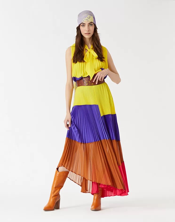 Gonna Manila Grace Plissettata / Multicolor - Ideal Moda