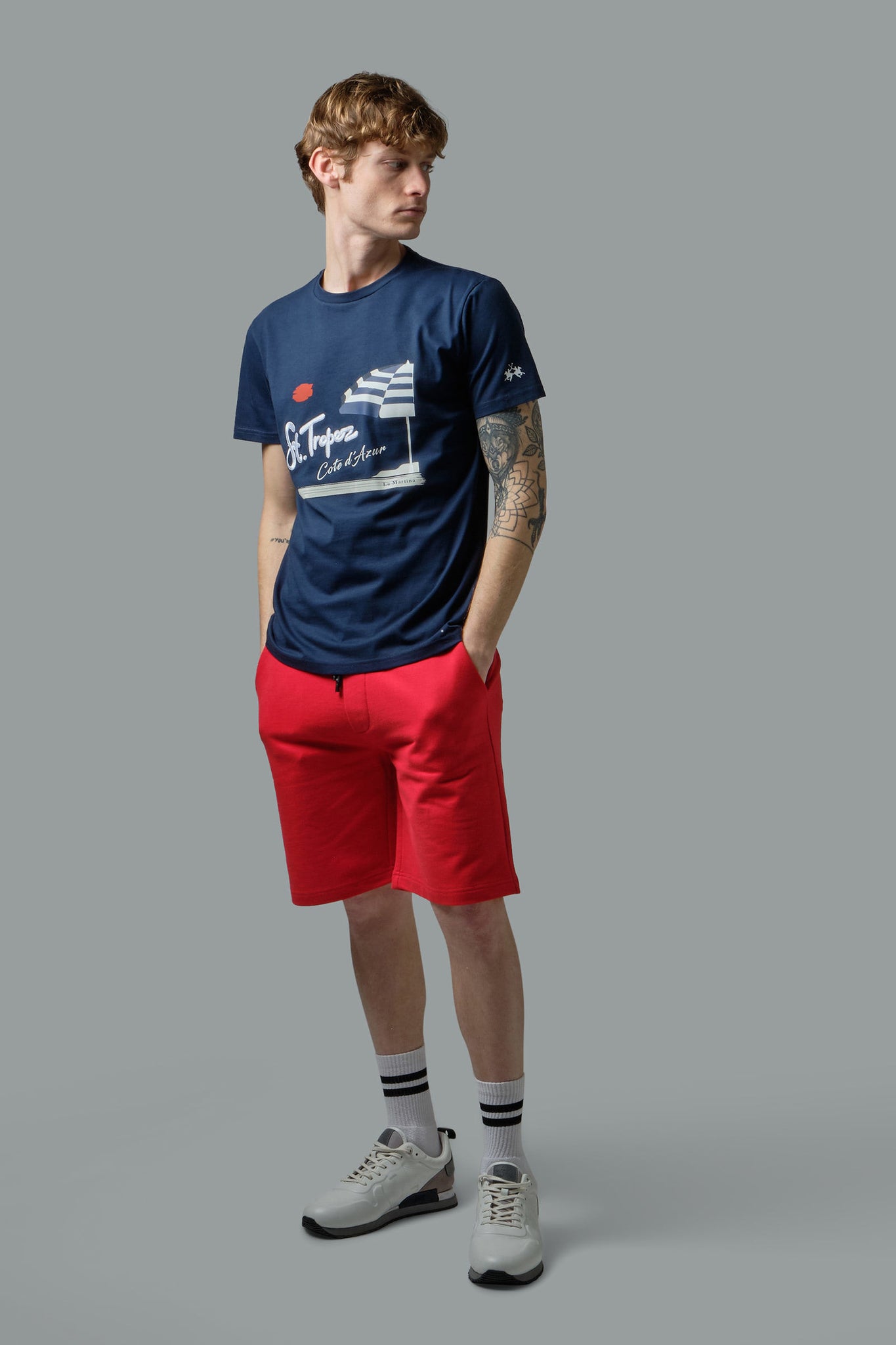 T-Shirt Mezze Maniche in Jersey / Blu - Ideal Moda