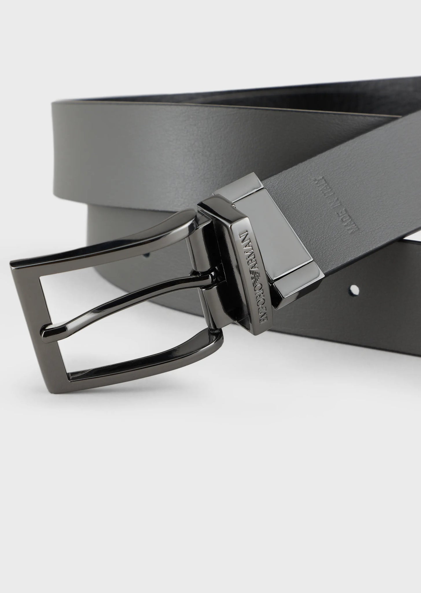 Cintura Reversibile in Pelle Emporio Armani / Grigio - Ideal Moda