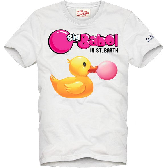T-Shirt con Ricamo Mc2 Saint Barth / Bianco - Ideal Moda