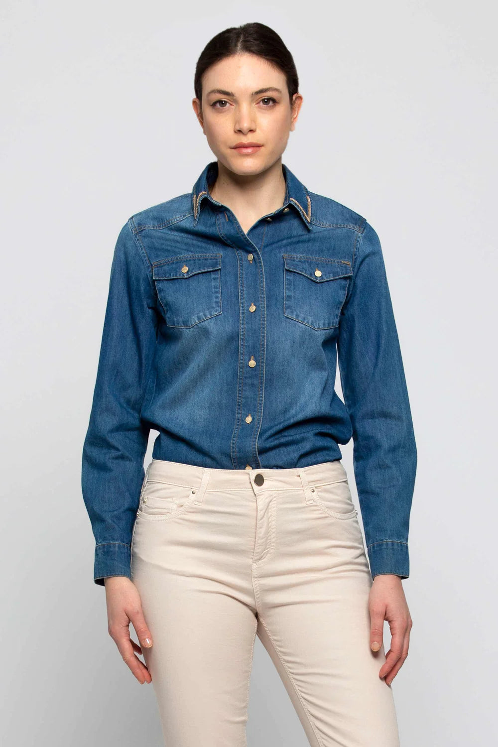 Camicia in Denim Kocca / Jeans - Ideal Moda