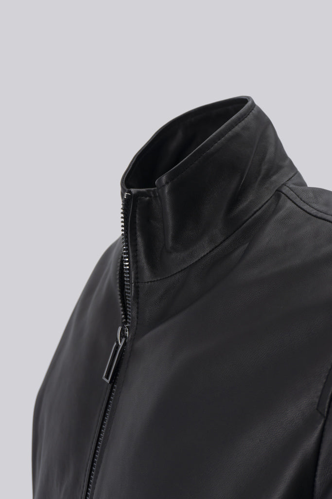 Giacca in nappa di agnello semianilina / Nero - Ideal Moda