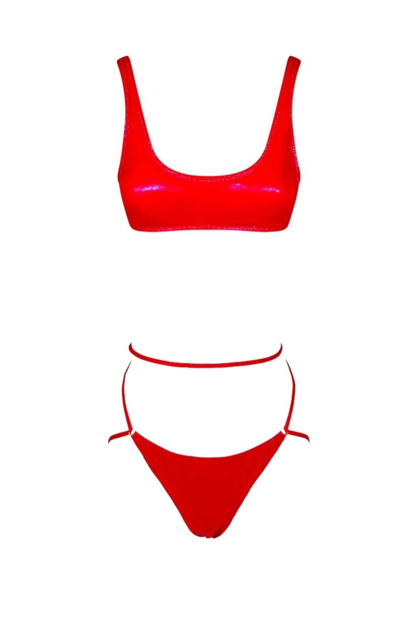 Bikini Laminato Matinèe  / Rosso - Ideal Moda