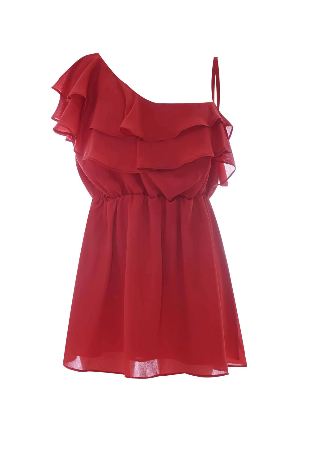 Abito Corto Asimmetrico Kocca / Rosso - Ideal Moda