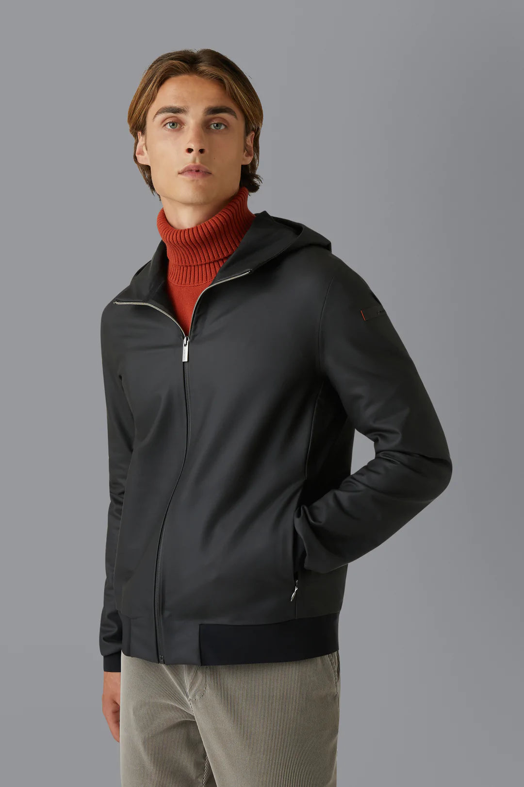 Felpa Rubber Hood Zip RRD / Nero - Ideal Moda