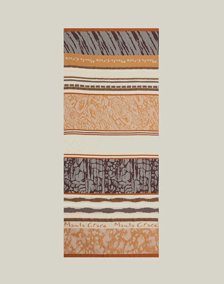 Sciarpa con Fantasia Manila Grace / Marrone - Ideal Moda