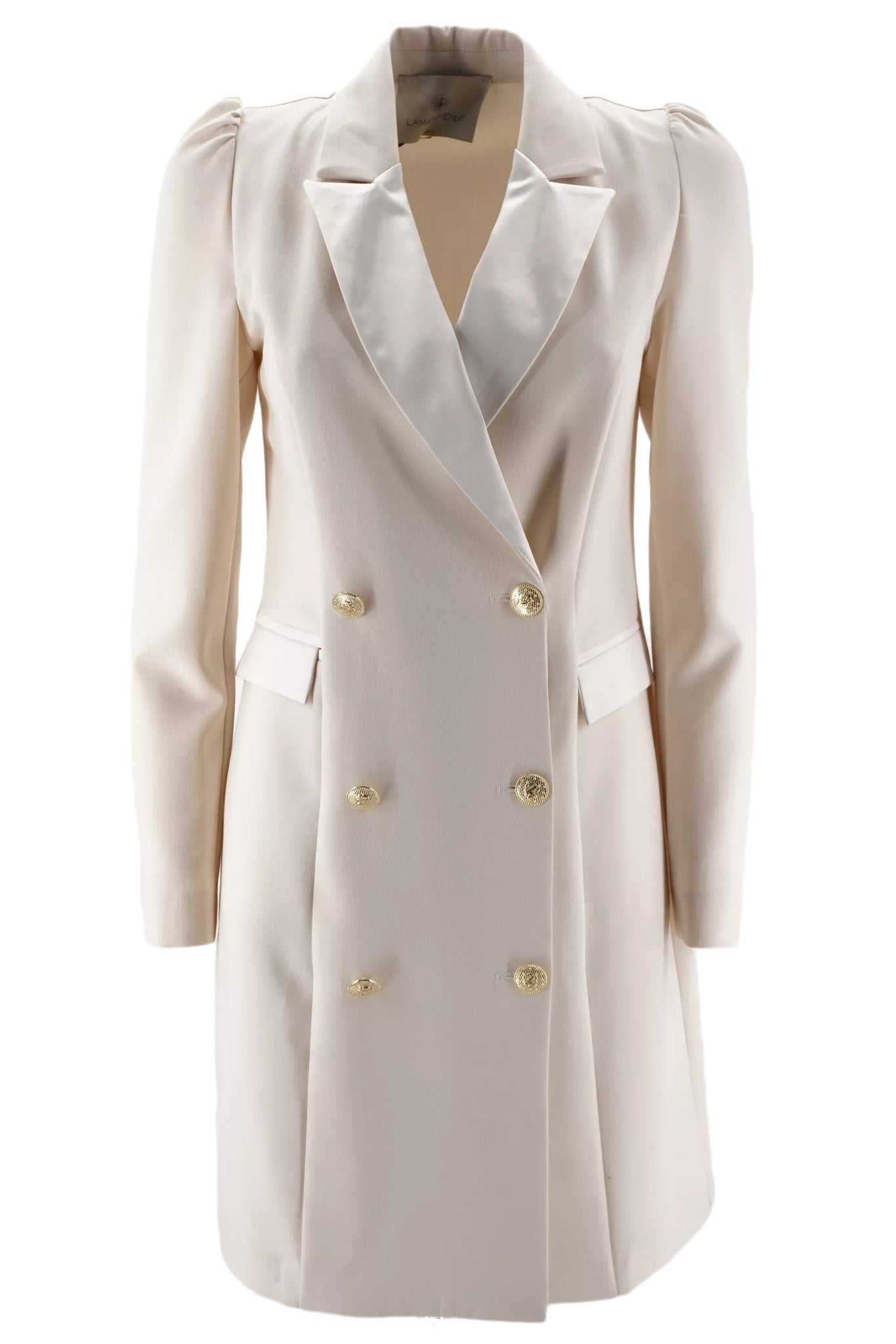 Abito Doppio Petto con Revers / Bianco - Ideal Moda