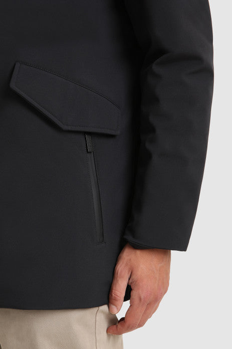 Giacca Woolrich in soft shell / Nero - Ideal Moda