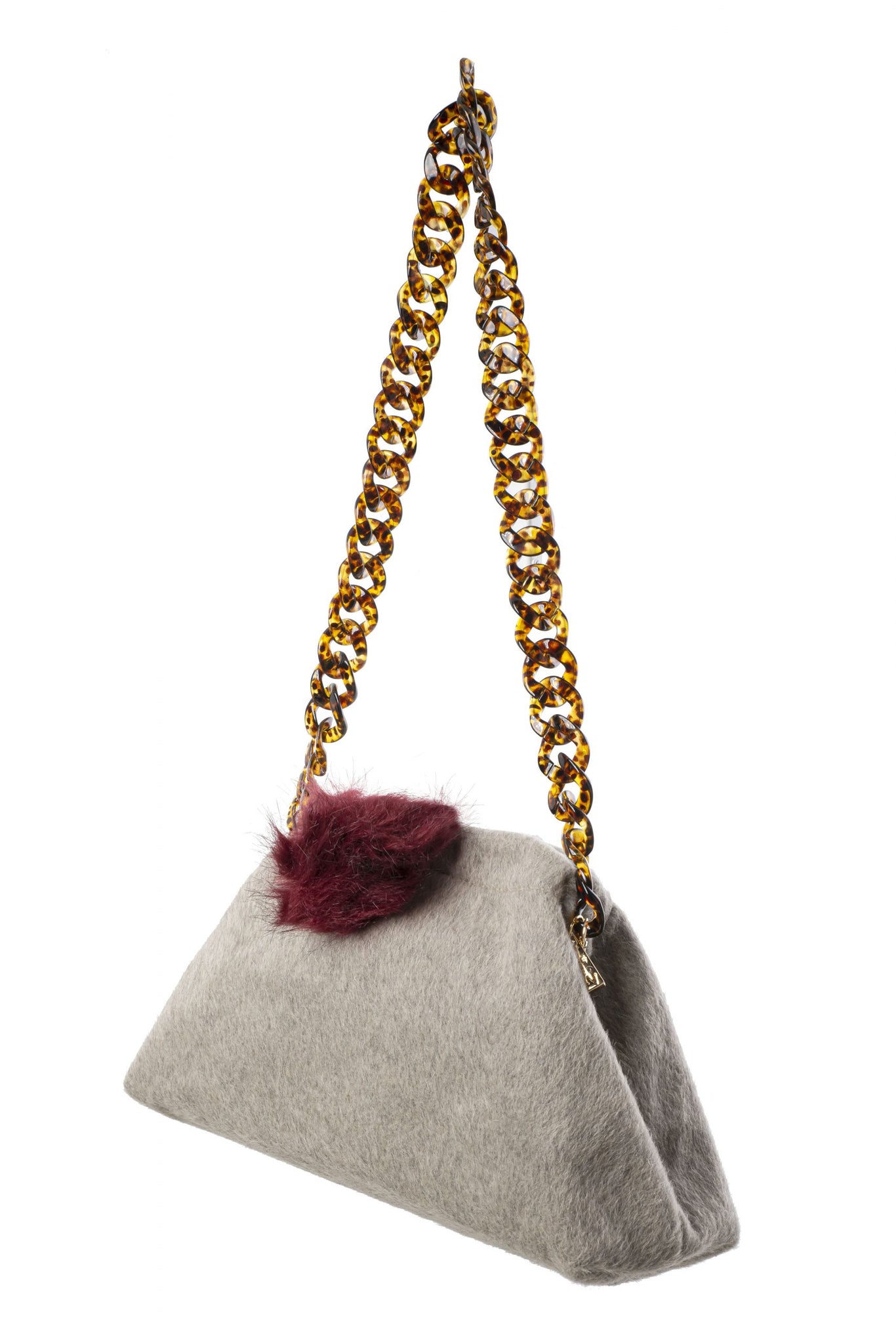 Clutch in Cachemire La Milanesa / Grigio - Ideal Moda