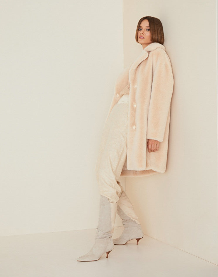 Cappotto in Ecopelliccia Manila Grace / Bianco - Ideal Moda