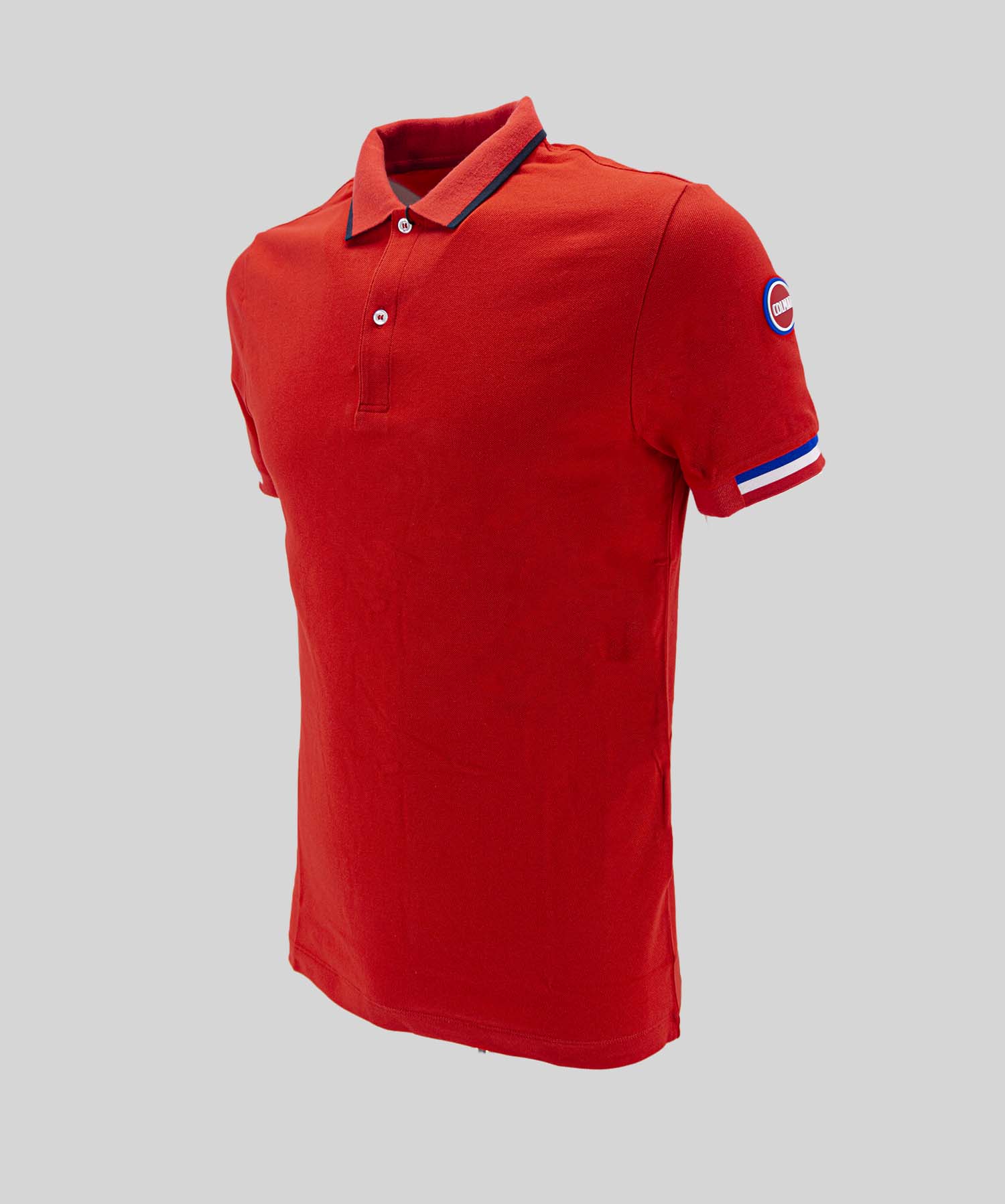 Polo in Piquè con Colletto a Contrasto / Rosso - Ideal Moda
