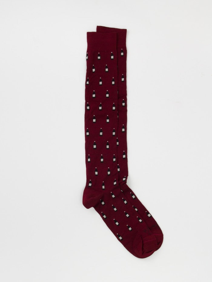 Calza con Fantasia Fefè / Bordeaux - Ideal Moda