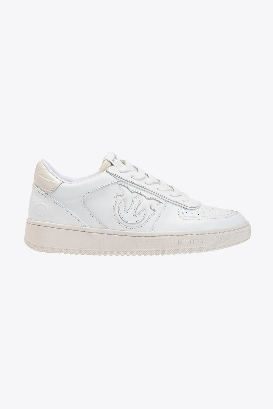 Sneaker in Pelle con Logo Pinko / Bianco - Ideal Moda