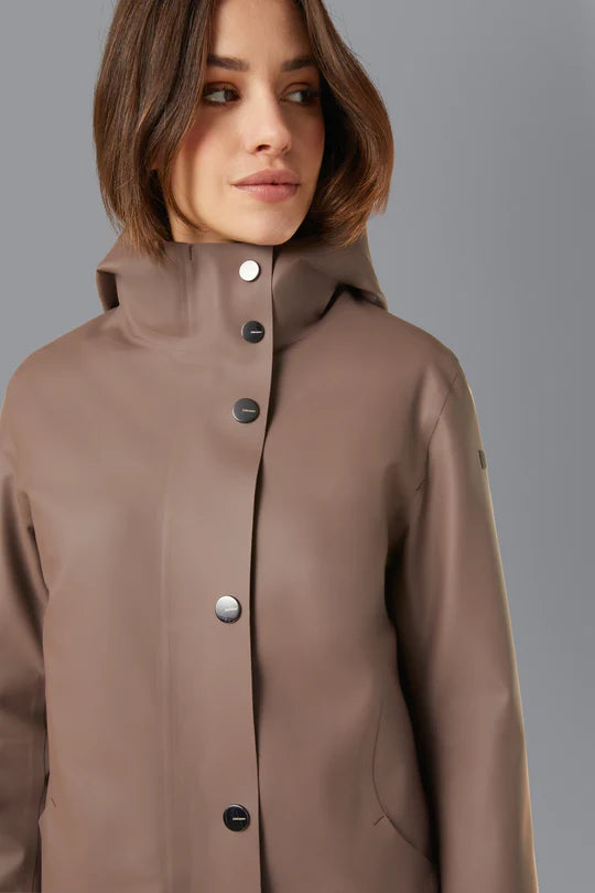Giubbino in Tessuto Gommato RRD / Beige - Ideal Moda