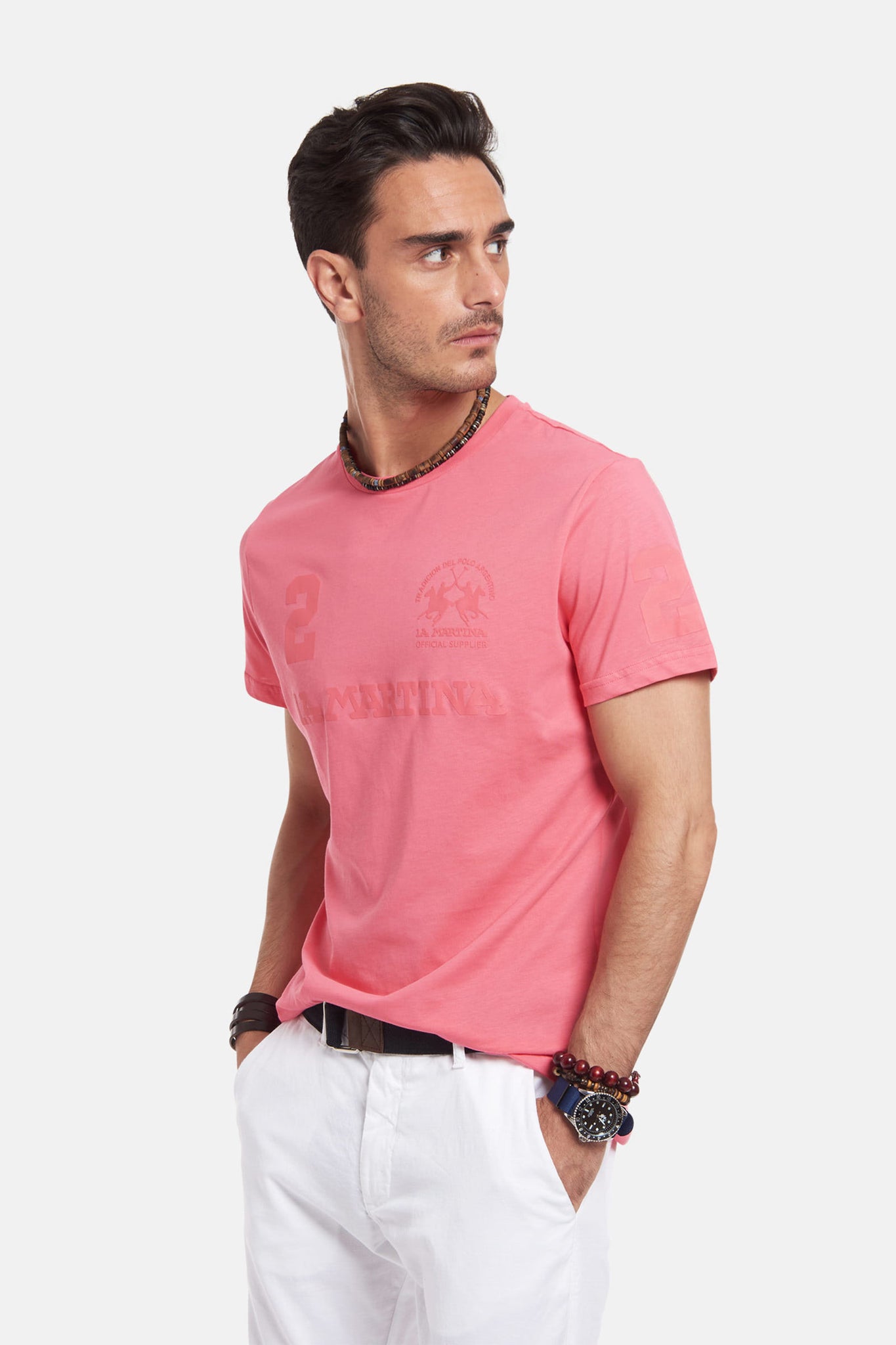 T-Shirt in Jersey / Rosa - Ideal Moda