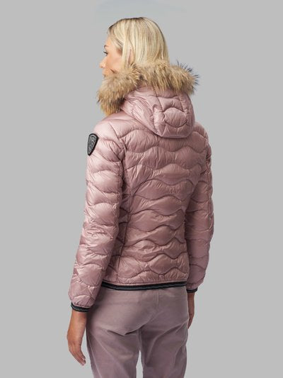 Giubbino con Motivo ad Onde Blauer / Rosa - Ideal Moda