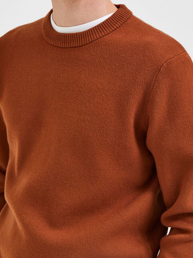 Maglia a Girocollo Selected / Arancione - Ideal Moda