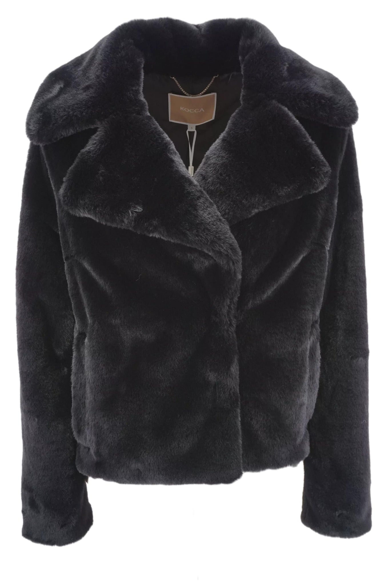 Giubbotto in Ecopelliccia Kocca / Nero - Ideal Moda