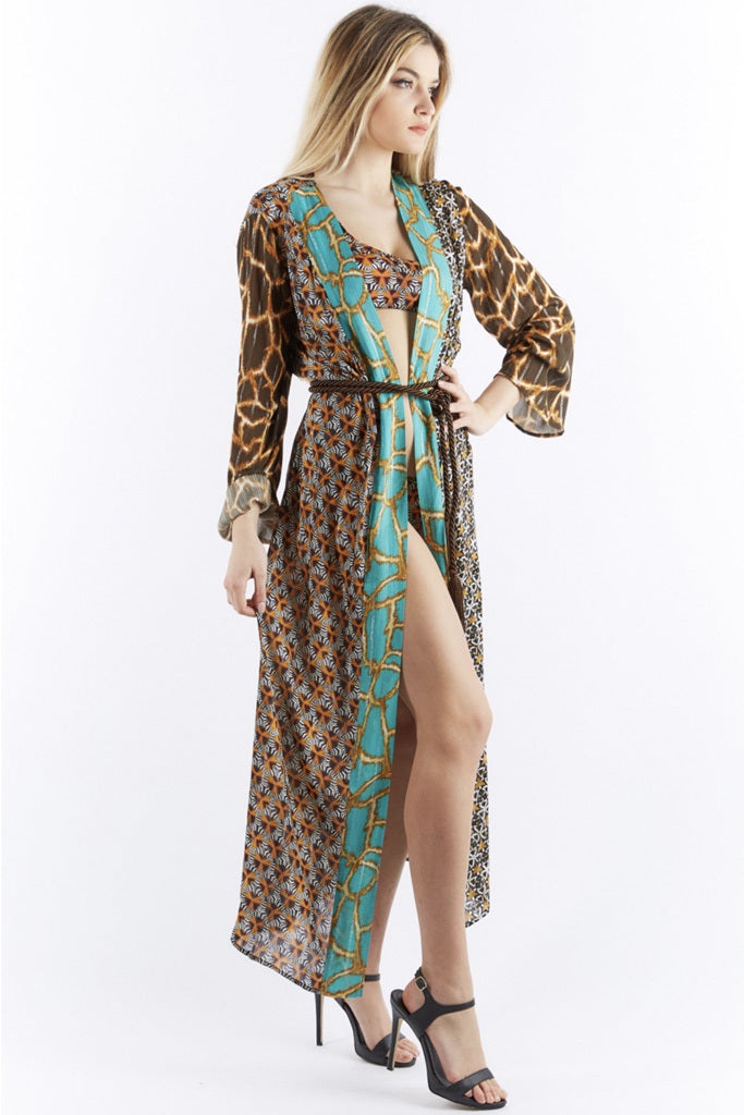 Chemisier a Fantasia / Multicolor - Ideal Moda