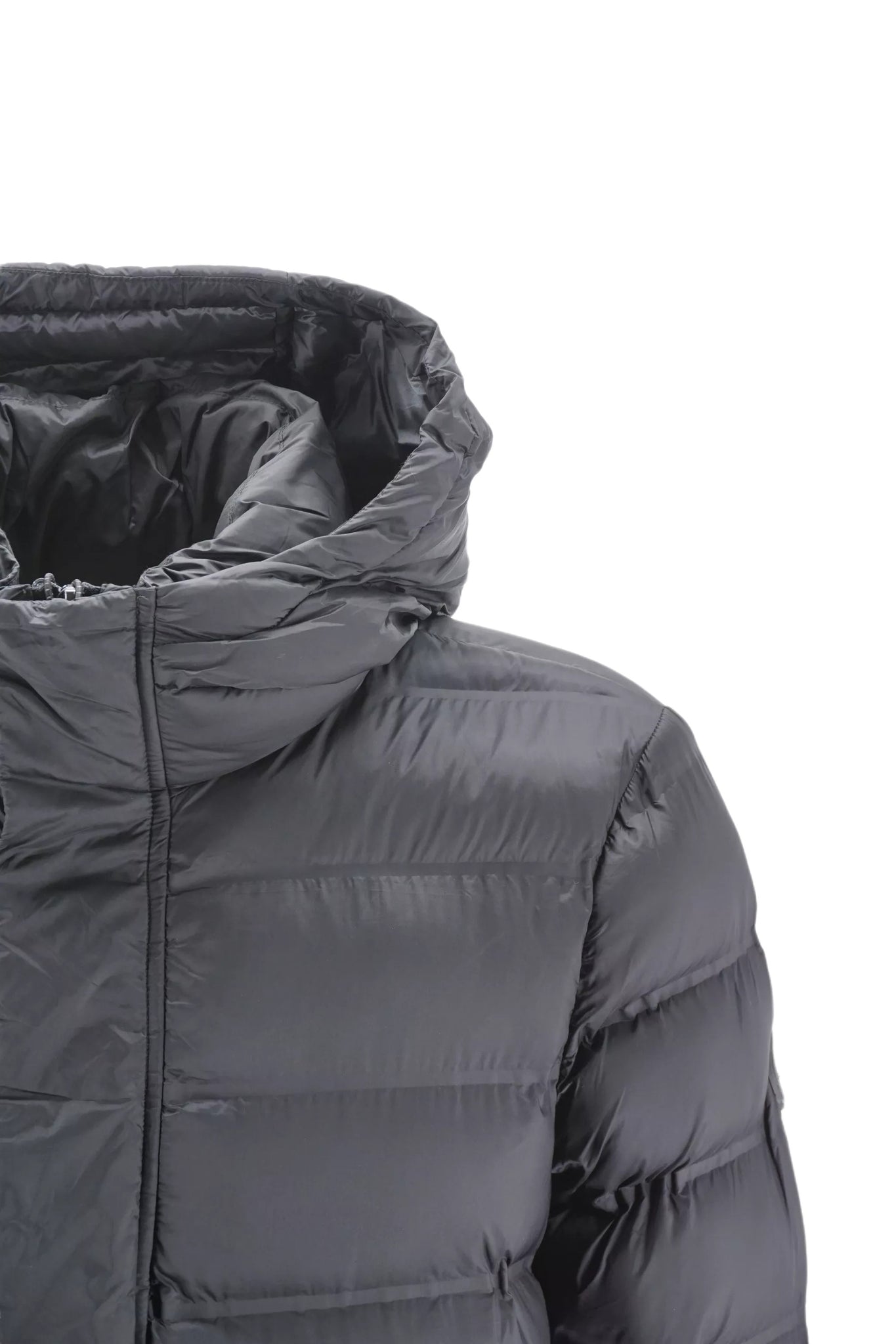Giubbino Lungo con Logo Clinchberry / Nero - Ideal Moda